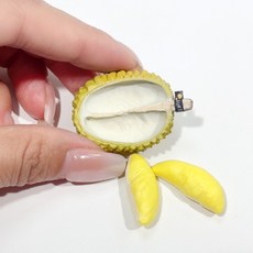 리리월드 귀여운 미니어처 소품 납골당 꾸미기 과일 세트 DIY 오비츠, 1개, 반쪽두리안