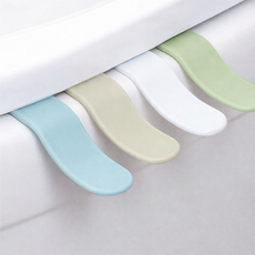 사이드비 직접 손으로 만지지 않도록 손쉬운 부착식 변기 손잡이 4개입, 화이트, 블루, 베이지, 그린 각각 1개씩 4개입