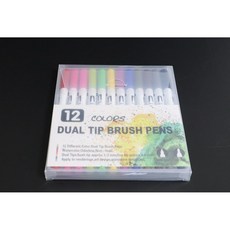 듀얼팁 라이브캘리칼라 브러쉬 펜, 0 12색, 1세트