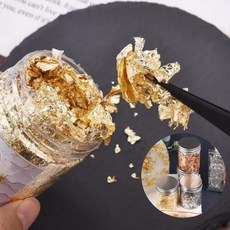 Themoreshop 공예 골드 금박 은박 플레이크 레진 호일 글리터 1P 색상선택, 상품선택, 1개