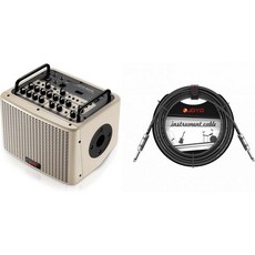 JOYO 조요 40와트 어쿠스틱 콤보 앰프 BSK40 화이트 번들 세트 오디오 악기 케이블 15피트 CM04, 조요 40와트 어쿠스틱 콤보 앰프 BSK40 화이트 번