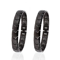 After Sea 도자기건강 팔찌 건강 자석 팔찌 에너지 팔찌 (레귤레이터 1매 증정), 2개