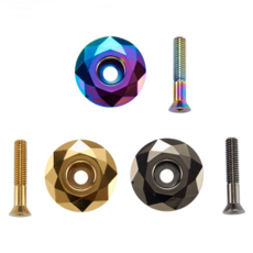 락모터스 자전거 스템 헤드캡 볼트 스템캡 탑 헤드커버 스페이서 헤드셋캠 나사 부품, 헤드캡(블랙), 1개