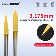 초마스터 PCB 밀링 커터 10 15 20 30 45 60 90도 V자형 조각 비트 1/8 샹크 CNC 라우터 TiN 코팅 목재, 13 3.175x60DEGx0.2, 03 1PCS