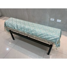 巴哈樂器設計 鋼琴防塵罩, 1個, 花紋蕾絲夢幻綠, 花紋蕾絲夢幻綠
