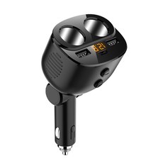 車用充電器 支援PD快充與QC3.0, 黑色, WK06