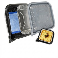 발열사각 라면용기 스팀용기 비화식 발열도시락용기 발열용기 (외통3+내통3+뚜껑3+발열제3), 3개