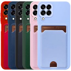 리빙그레이 갤럭시 퀀텀3 M53 5G 카드 수납 실리콘 파스텔 컬러 카메라 보호 케이스