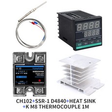 부화기 계란부화기 달걀부화기 병아리부화기 인큐베이터PID 온도 컨트롤러 220V + 1m K 타입 열전대 프로브, 02 1 set with base, 1개