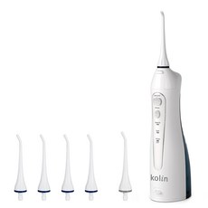 Kolin歌林 攜帶型電動沖牙機KTB-JB185 送4只噴嘴，輕巧便攜，多模式清潔，呵護牙齦，全方位清潔牙縫，維持口腔衛生, 白色, 185+H*4