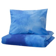 이케아 BLÅVINGAD 블로빙아드 이불커버+베개커버 바다 패턴/블루 150x200/50x80 cm 905.211.28