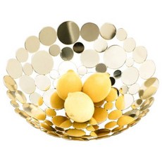 네이처안 써클 철제 과일 간식 바구니, 골드