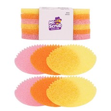 미스터스크럽 슬림 수세미 얼룩제거 스펀지 만능수세미, 1세트, 6개입