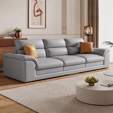 김가네가구 모던 가죽 소파 KKD2323, 그레이_320cm