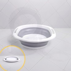 판다문 접이식 대야 욕실 폴딩 바스켓, 1개, 상세페이지 참조
