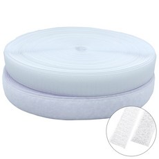 재봉용벨크로찍찍이 화이트 50mm 25M 암수세트, 1개