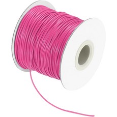 메카닉시 왁스 코드 1mm 스레드 87야드 스트링 가죽 팔찌 제작 목걸이 비딩 보석 및 DIY 공예 다크 핑크, 1세트, Dark Pink-87 Yard x 0.04 inch-