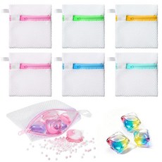 섬세한 세탁용 메시 세탁 가방 6피스 기계 가방 여행용 세탁 란제리 가방 비누 포밍 오거나이저 및 보관 포드 향 비즈 세탁 파우치 메시 워시 지퍼 걸이식 네트 백, 섬세한 세탁용 메시 세탁 가방, 6피스 기계 가방, 여