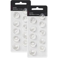 오티콘 교체용 보청기 돔 미니핏 더블 벤트 베이스 돔） 6mm2팩 용품용 유니버설 돔., 12MM OPEN BASS VENT