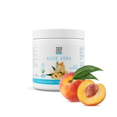 예스 유 캔! 알로에 베라 파우더 음료 믹스 - 순수 유기농 Yes You Can! Aloe Vera Powder Drink Mix - Hydration Booster Infuse, 복숭아 레모네이드, 40인분(1팩)