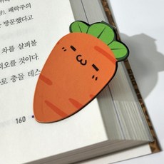 다모아만물상 자석 책갈피 북마크 독서용품 문구용품 책표시 학습도구 독서 액세서리, 1개, 색상_홍당무