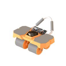 自動回彈肘撐式四輪健腹輪 家用腹肌訓練器, 4輪橙色贈跪墊