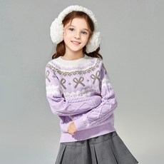 新款可愛童裝 女童內搭衣 童裝女童毛衣加厚冬季新款大童女孩蝴蝶結針織衫寶寶兒童保暖毛衫