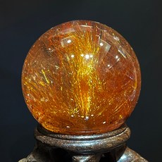 OLINA DESIGN 歐林娜設計 金紅髮晶球共生彩幽靈 52mm, 1個