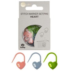 튤립 아미꼬레 단수링 핀 세트 뜨개질용품, 핑크 + 하늘 + 그린, 1세트