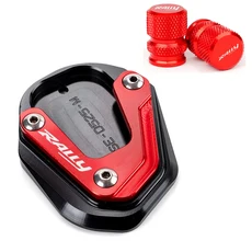 [호환제품] Loncin Voge 300 Rally GY 오토바이 사이드 스탠드 지지대 확장 패드 타이어 밸브 캡, 14 ComboRed