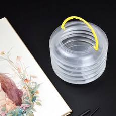 휴대용 접이식 수채화 물감통 물통 미술, 단품