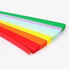 540 시트 종이 접기 별 Strips27 색상 접는 다채로운 양면 럭키 스타 DIY 핸드 아트 홈 장식 만들기 213780, Rainbow 540 sheets