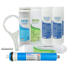 ADD 標準型RO純水機一年份濾心10支裝(進階版)含RO膜-NSF認證-適用於有桶型, 1箱, AQUALAST™ 1812