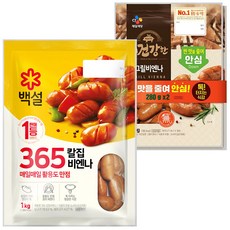 백설 365비엔나 1kg 1개 + 더건강한 그릴비엔나 280g 2개