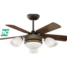 （修一）穩帝士吊扇42吋 仿古 DC吊扇【 直流變頻 】吊扇燈 3 1 遙控 台灣製造, 黃沙金