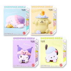 산리오 캐릭터즈 2 피규어 츄잉껌 4종 세트, 4개, 1.5g, 쿠로미+포차코+시나모롤+폼폼푸린