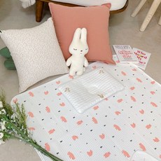 그로우제이 신생아 방수요 아기 어린이 방수패드 방수매트, 핑크베어