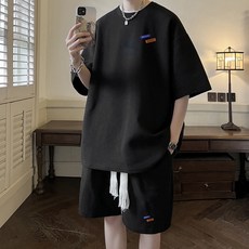 華夫格短袖短褲套裝