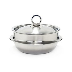 키친아트 일품 통5중 스텐 가마솥 냄비 22cm, 16cm