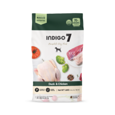 INDIGO 3개월이상 세븐 디 포 독 저알러지 건식사료, 닭+오리, 1.6kg, 1개