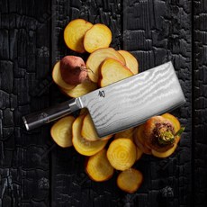 旬Shun 日本貝印KAI DM-0712 龍紋 中華菜刀 VG-MAX 33層大馬士革鋼 18cm, 1個, 龍紋-中華菜刀(18cm)