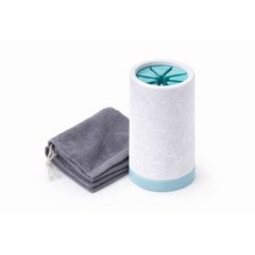 반려견용 마이크로파이버 타월 및 휴대용 발 세척기 컵 세트 산책 후 진흙 먼지 모래 제거 전용 발 세정 도구