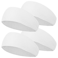 쿠말 스포츠 쿨 땀흘림방지 헤어밴드, 화이트, 4개