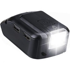 【DCUSB 포트 및 LED 조명 포함】 Dewalt 배터리 어댑터 교체용 20V 전화기 충전기 히터 재킷 DCB090 변환기 전원 공급 장치 14.4V 18V 배터리용