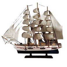 범선 모형 인테리어장식품 장식 미니어쳐 항해, 화이트