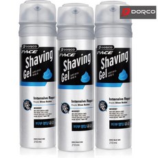 도루코 면도크림 페이스 인텐시브 쉐이빙 젤 210ml×3개, 3개, 210ml