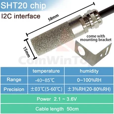 SHT20 I2C 온도 센서 프로브, 06 CWT-I2CTH04-20-M