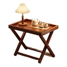 可摺疊邊幾 小茶几 附桌面設計 適合露營與居家使用, 40cm-全板款, 1件