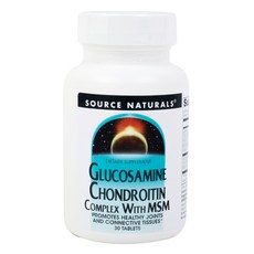 SOURCE NATURALS 葡萄胺酸軟骨素MSM複方錠, 1個, 30 件