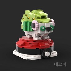 레고 호환 블록 MOC 머리 포켓몬 신수 조립 모델 장식품 DIY, 지미 504pcs, 1개